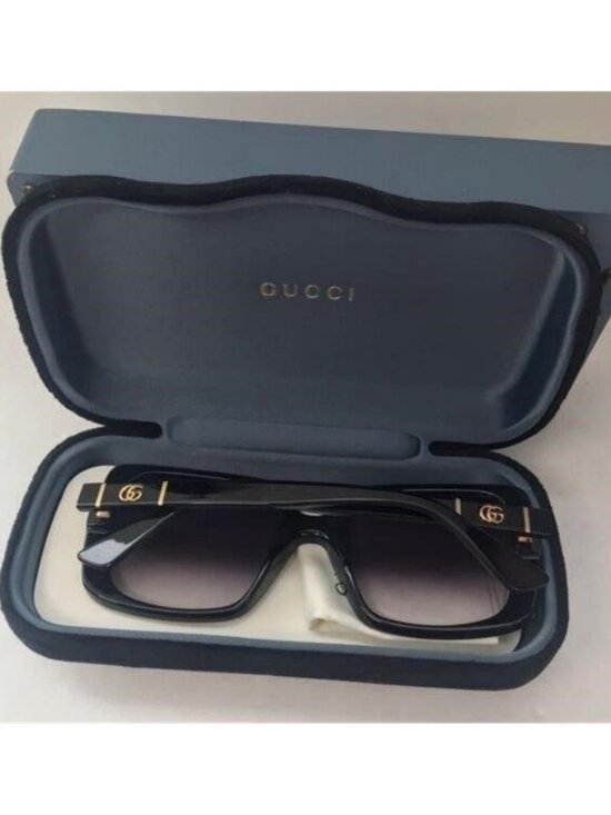 Authentic Gucci Grey Gradient Square Ladies Sunglasses GG0632S 001